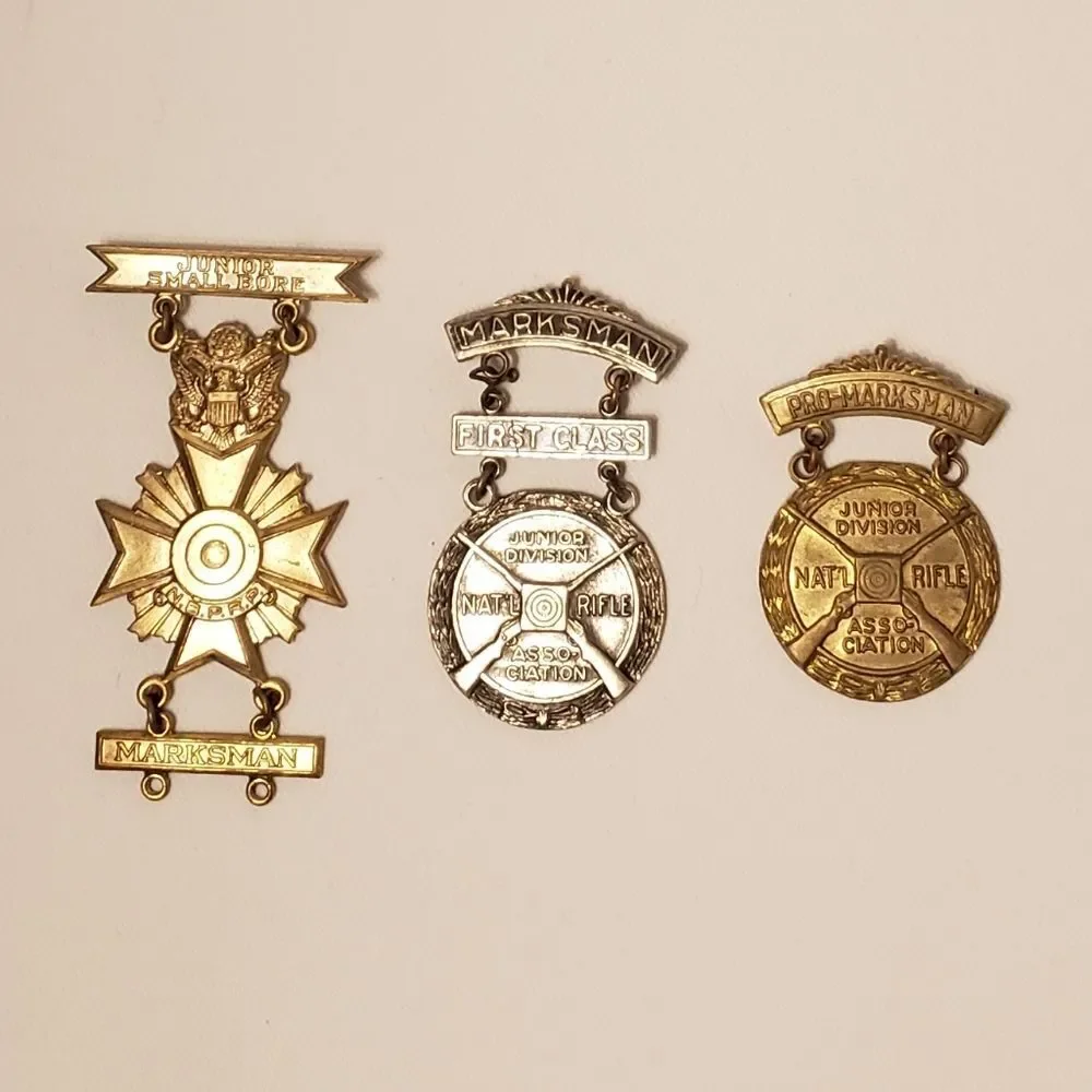 3 Marksman Scout Badges/pins